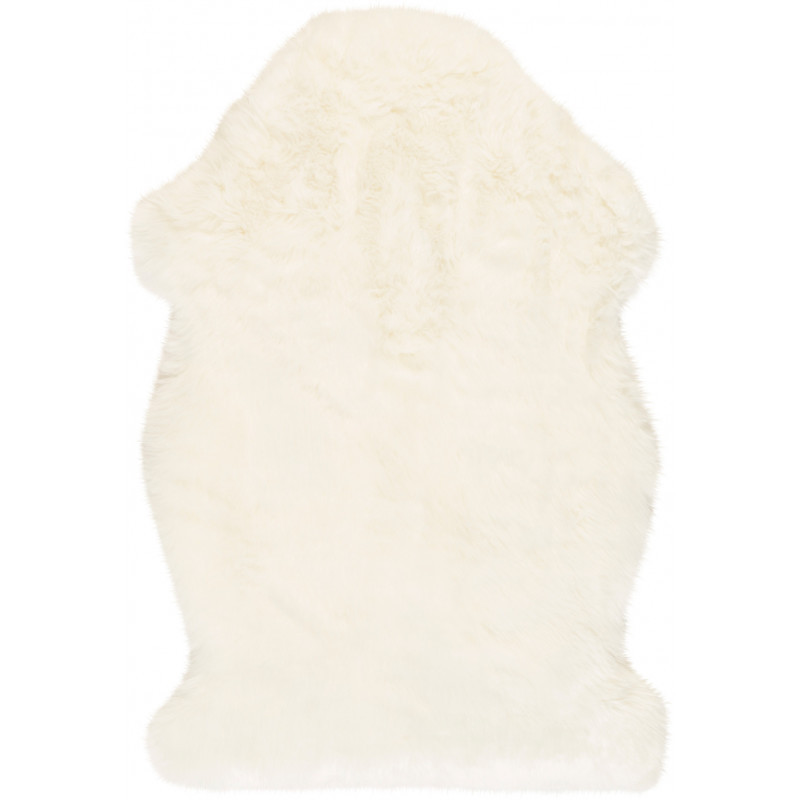 Obsession, Kusový koberec Samba 495 Ivory (tvar kožušiny), 55x85 tvar kožušiny, biela, obývacia izba