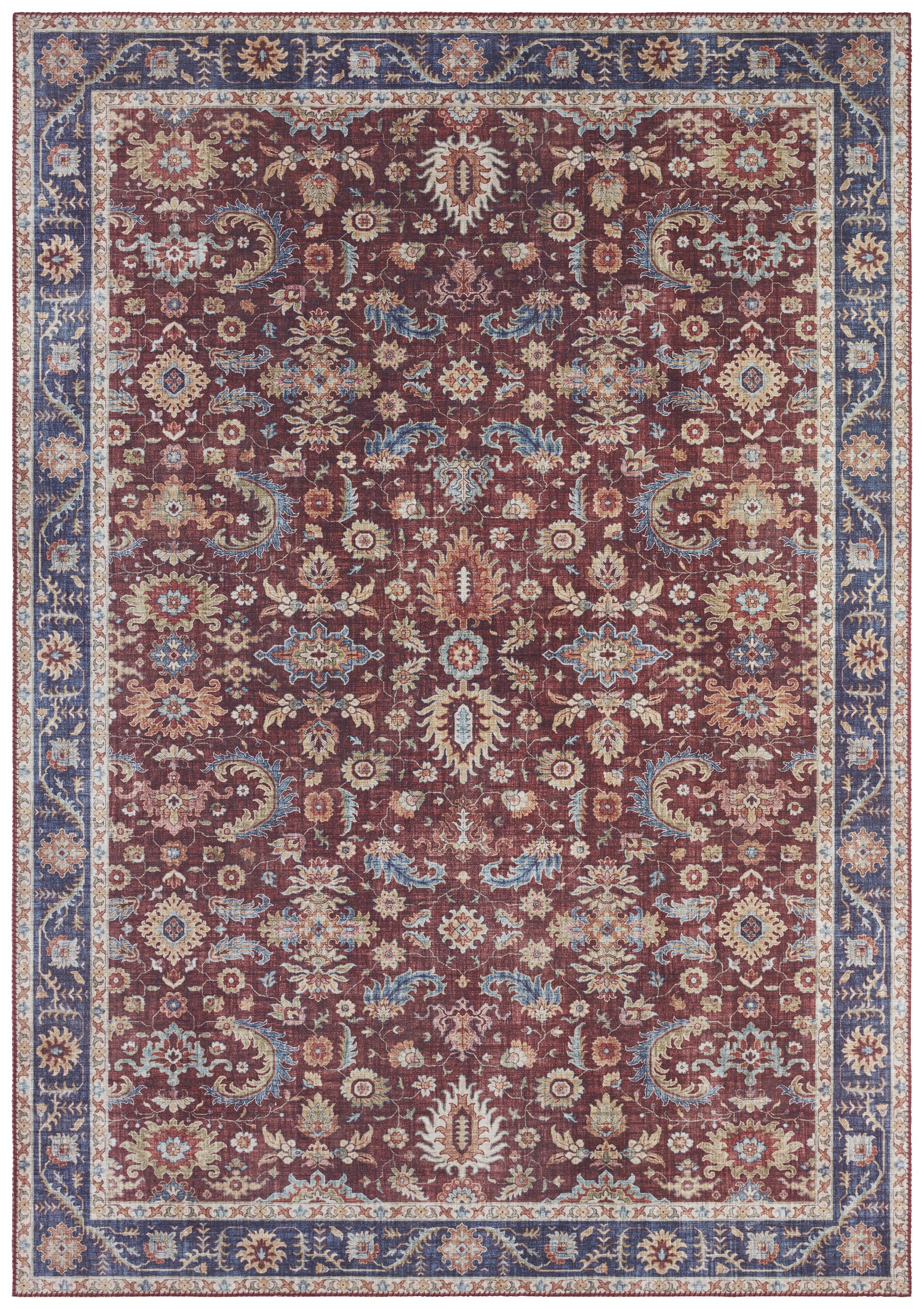 Hanse Home, Kusový koberec Asmar 104004 Bordeaux / Red, 80x150, červená, chodba / predsieň