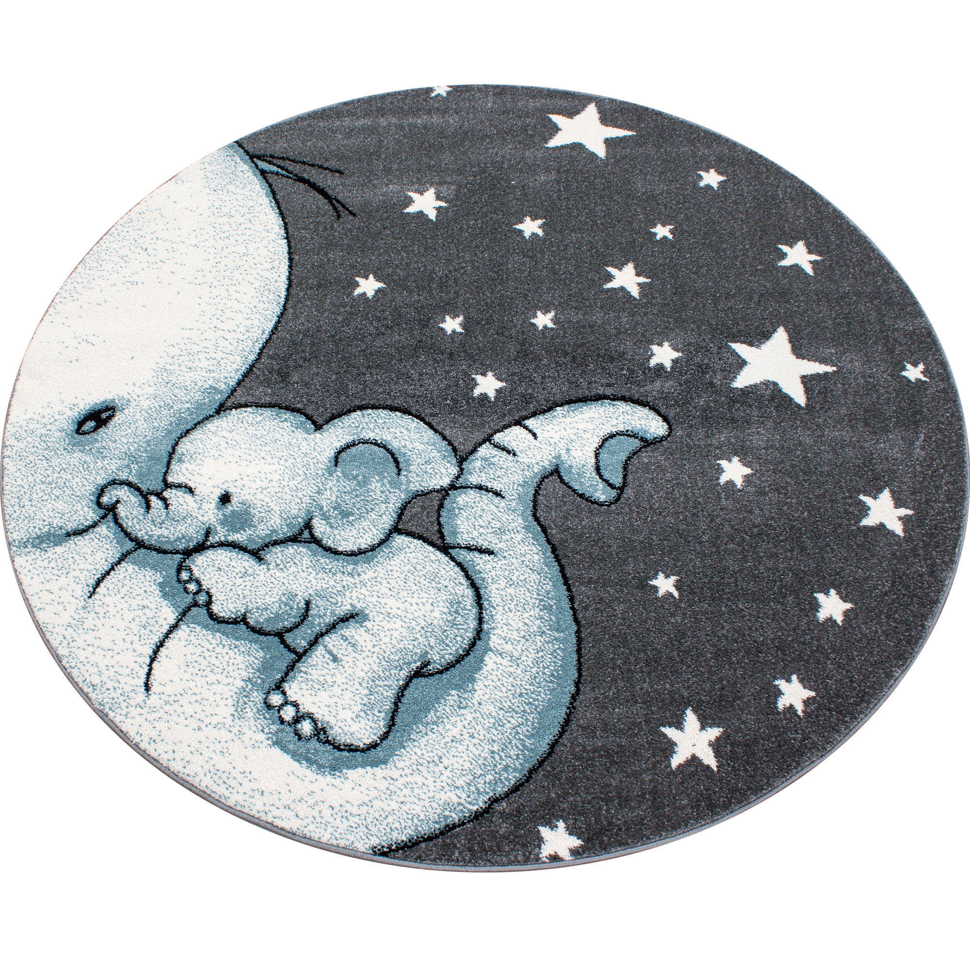 Ayyildiz, Kusový koberec Kids 560 blue kruh, 120x120 (priemer) kruh, modrá, detská izba
