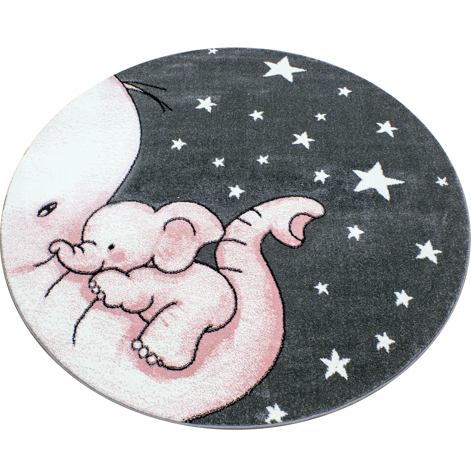 Ayyildiz, Kusový koberec Kids 560 pink kruh, 120x120 (priemer) kruh, ružová, detská izba
