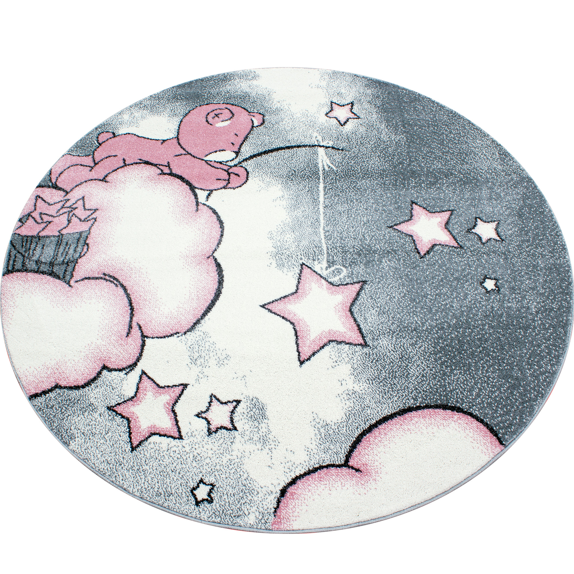 Ayyildiz, Kusový koberec Kids 580 pink kruh, 160x160 (priemer) kruh, ružová, detská izba
