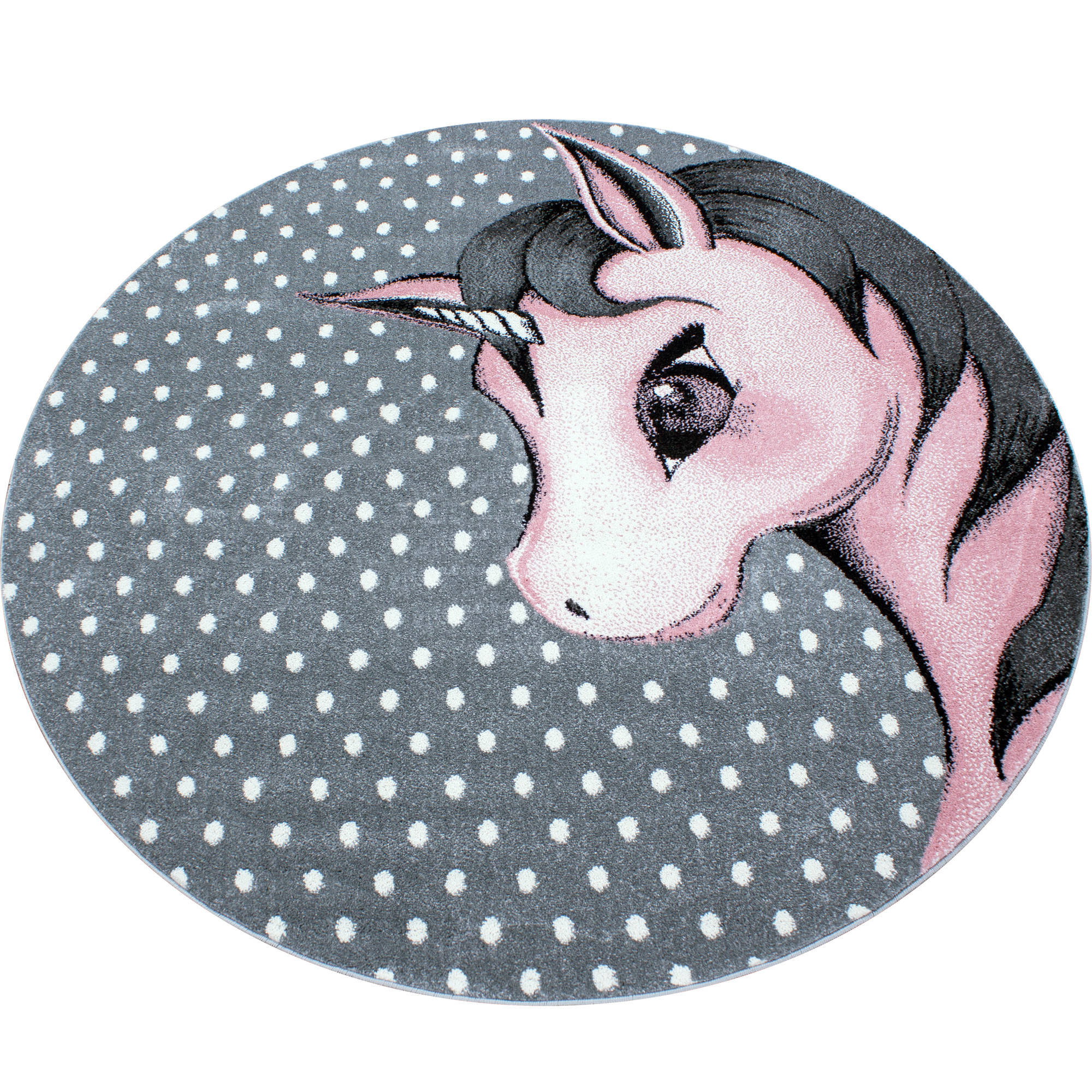 Ayyildiz, Kusový koberec Kids 590 pink kruh, 160x160 (priemer) kruh, ružová, detská izba