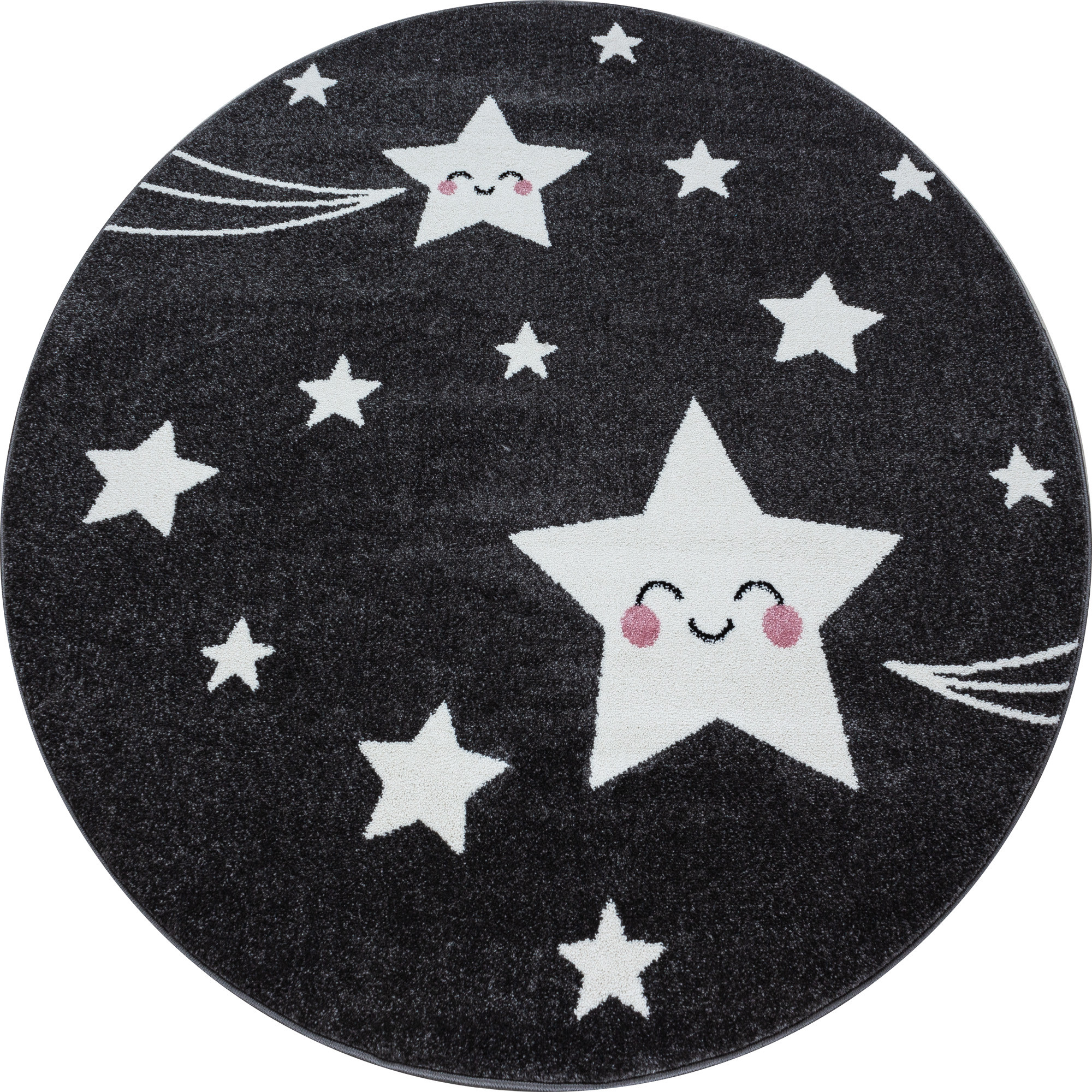 Ayyildiz, Kusový koberec Kids 610 grey kruh, 120x120 (priemer) kruh, šedá, detská izba