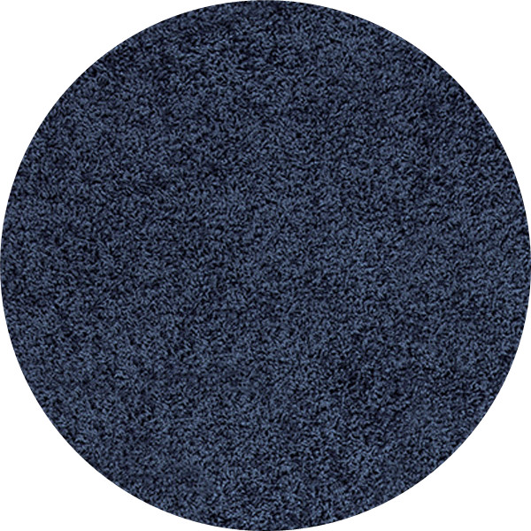 Ayyildiz, Kusový koberec Life Shaggy 1500 navy kruh, 200x200 (priemer) kruh, modrá, obývacia izba