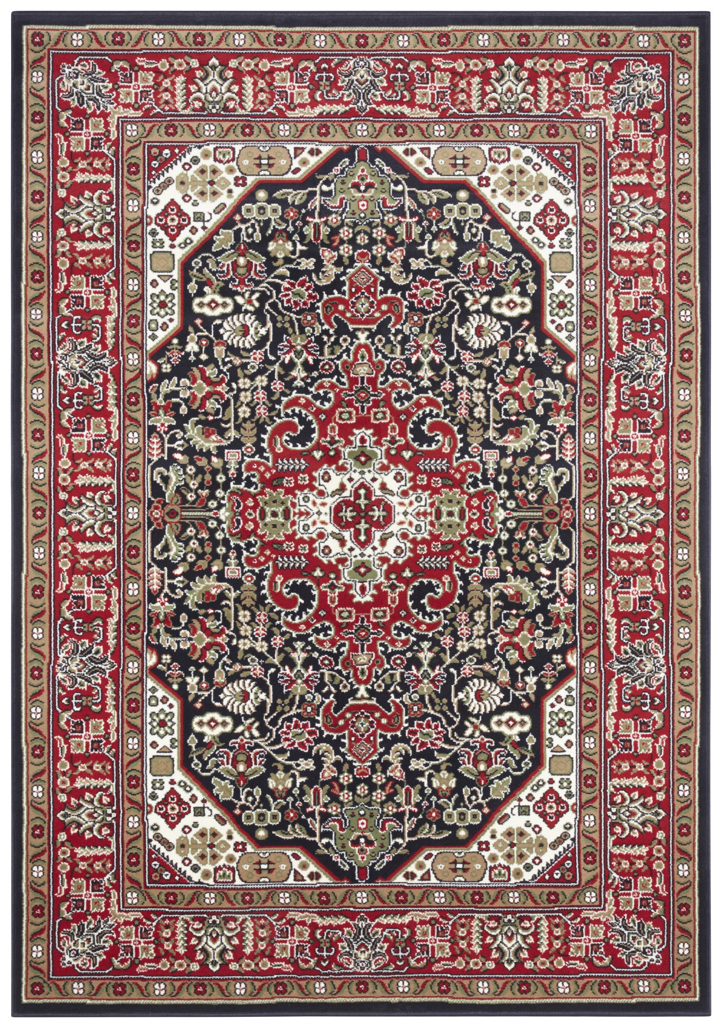 Hanse Home, Kusový koberec Mirkan 104096 Navy, 80x250, červená, modrá, chodba / predsieň