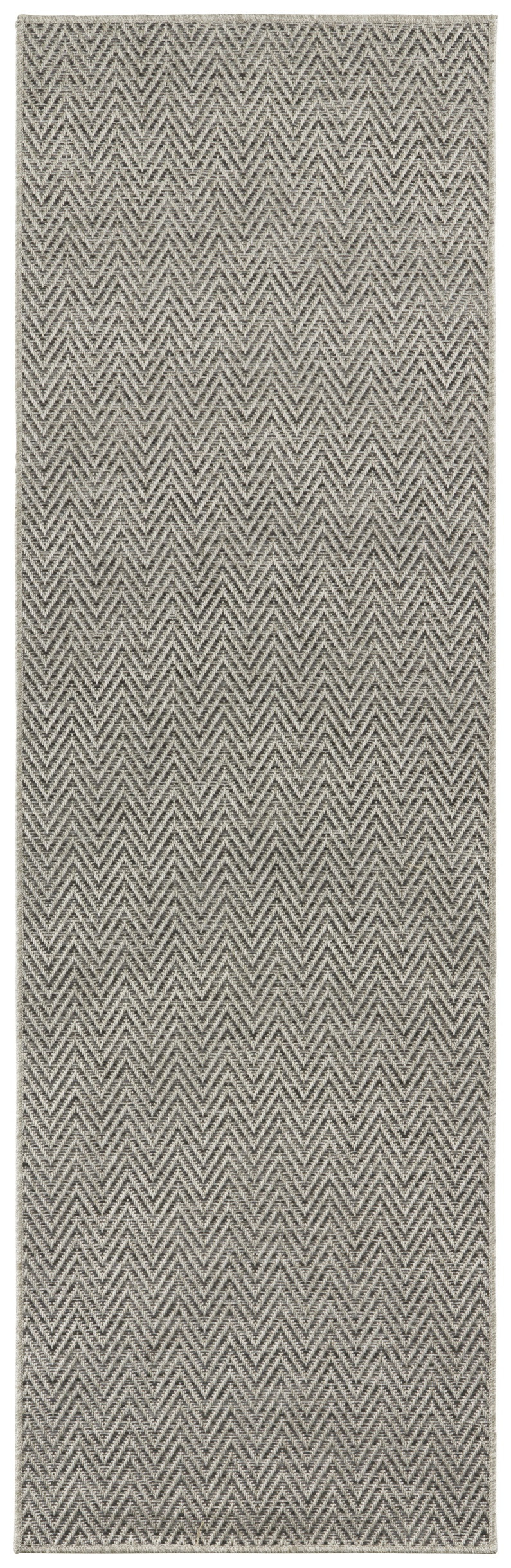 BT Carpet, Behúň Nature 104269 Grey / Anthracite – na von aj na doma, 80x250, šedá, chodba / predsieň