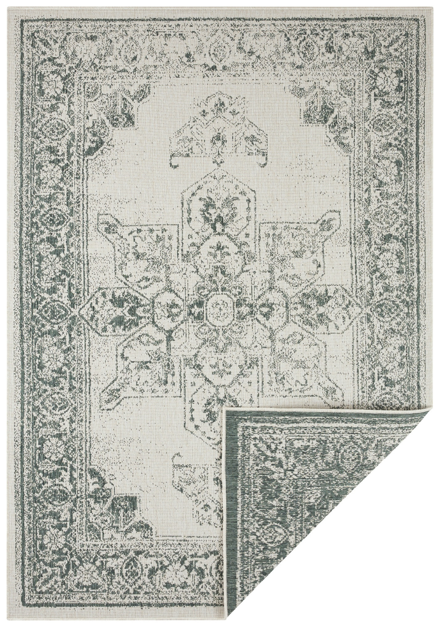 Kusový koberec Twin Supreme 104139 Green / Cream – na von aj na doma - 80x150 cm NORTHRUGS - Hanse Home koberce 
