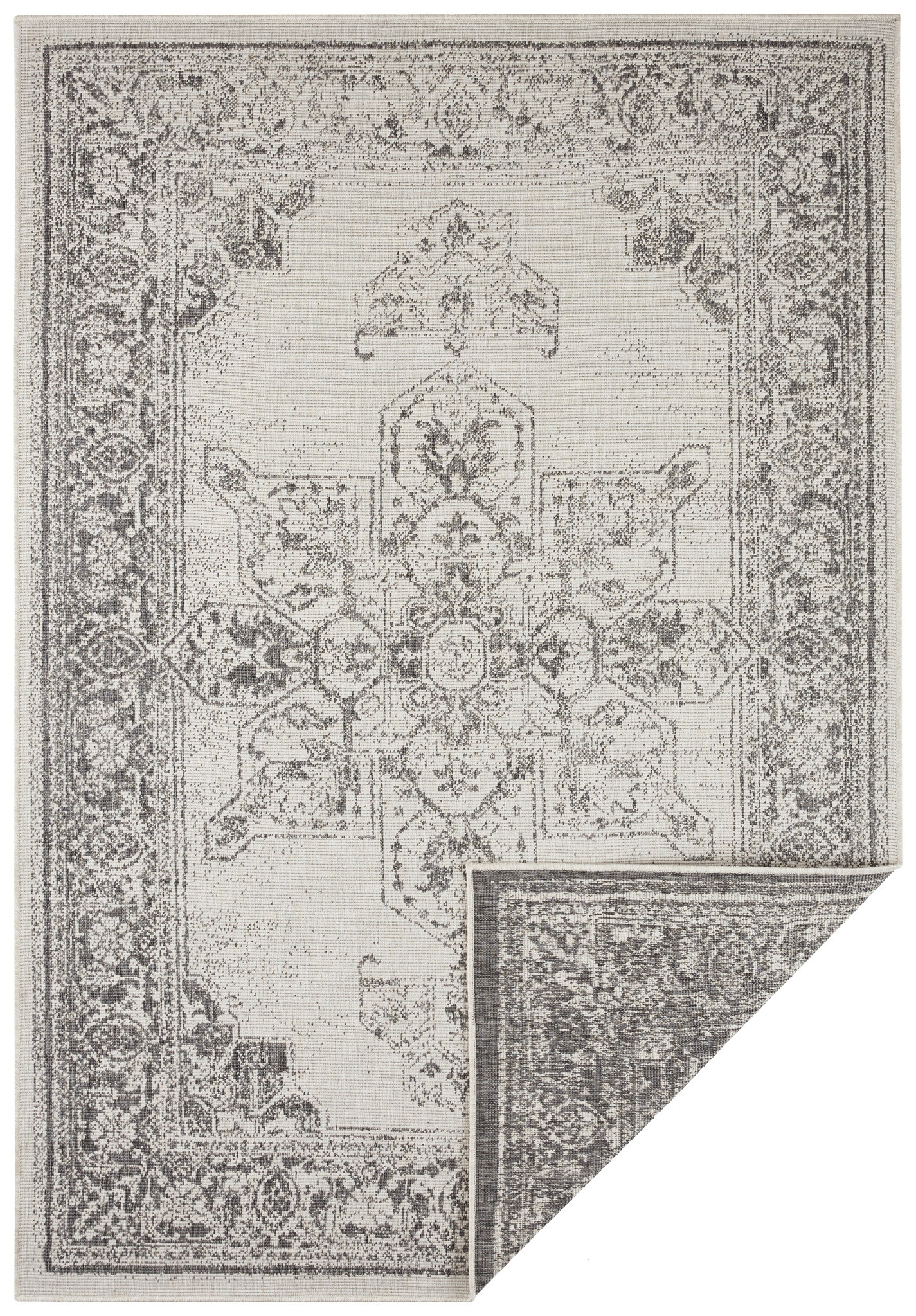 Kusový koberec Twin Supreme 104136 Grey / Cream – na von aj na doma - 200x290 cm NORTHRUGS - Hanse Home koberce 