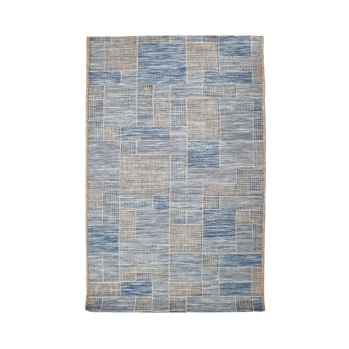 Kusový koberec Terazza 21107-733 Ivory Silver / Blue – na von aj na doma
