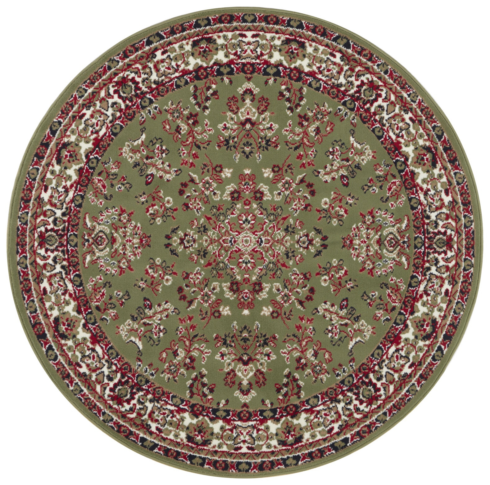 Mujkoberec Original, Kusový koberec Mujkoberec Original Oriental 104354 kruh, 140x140 (priemer) kruh, zelená, chodba / predsieň
