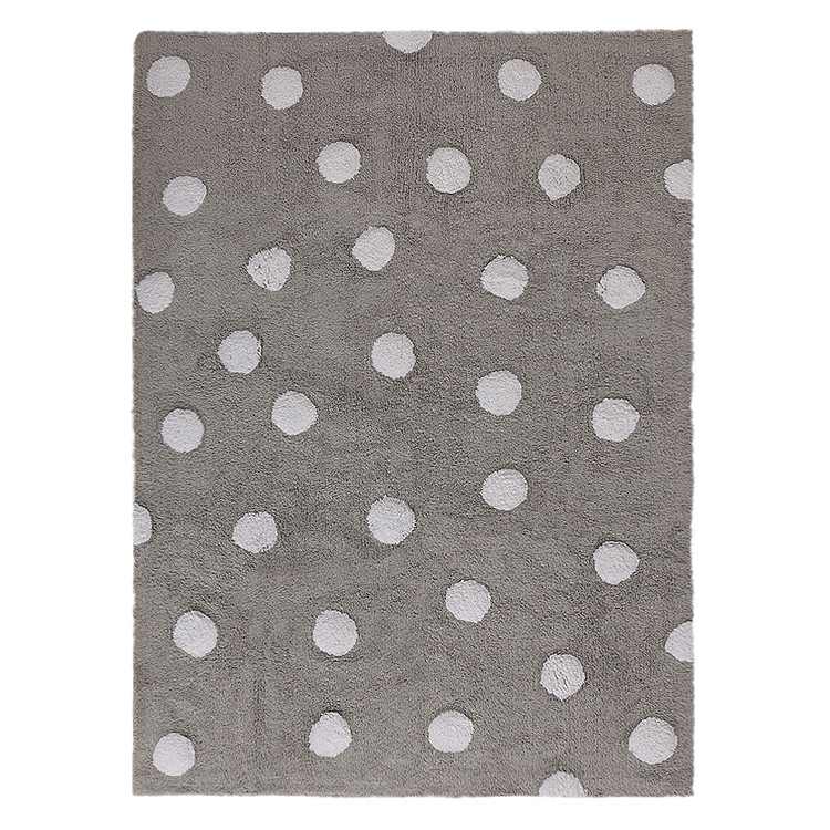 Lorena Canals, Pre zvieratá: Prateľný koberec Polka Dots Grey-White, 120x160, šedá, detská izba