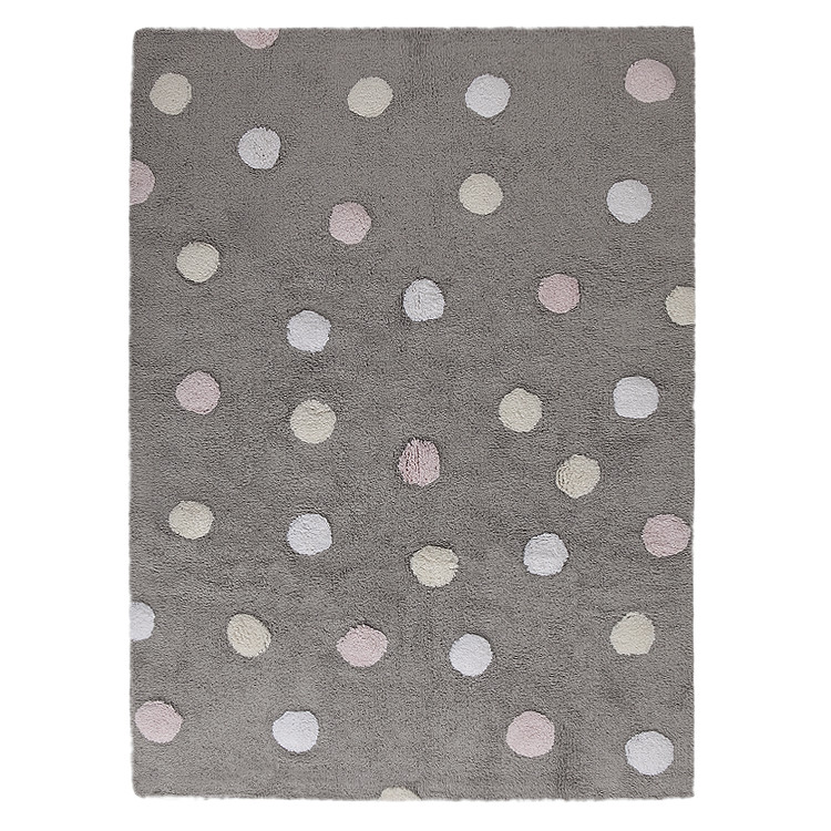 Pre zvieratá: Prateľný koberec Tricolor Polka Dots Grey-Pink - 120x160 cm Lorena Canals koberce 
