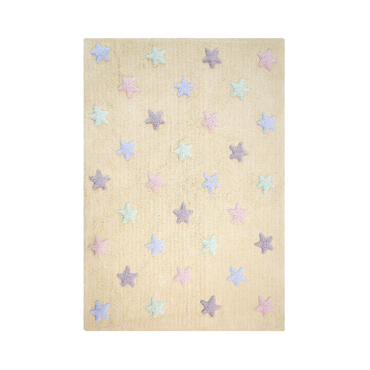 Pre zvieratá: Prateľný koberec Tricolor Stars Vanilla