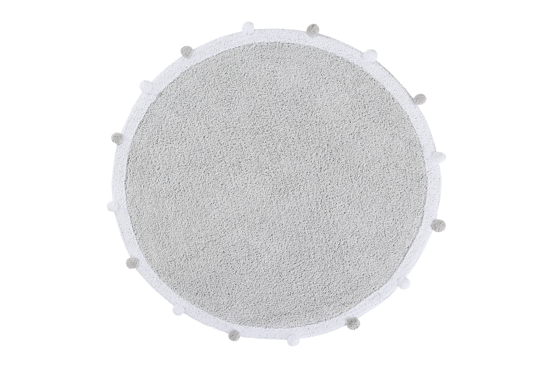 Lorena Canals, Pre zvieratá: Prateľný koberec Bubbly Light Grey kruh, 120x120 (priemer) kruh, šedá, obývacia izba