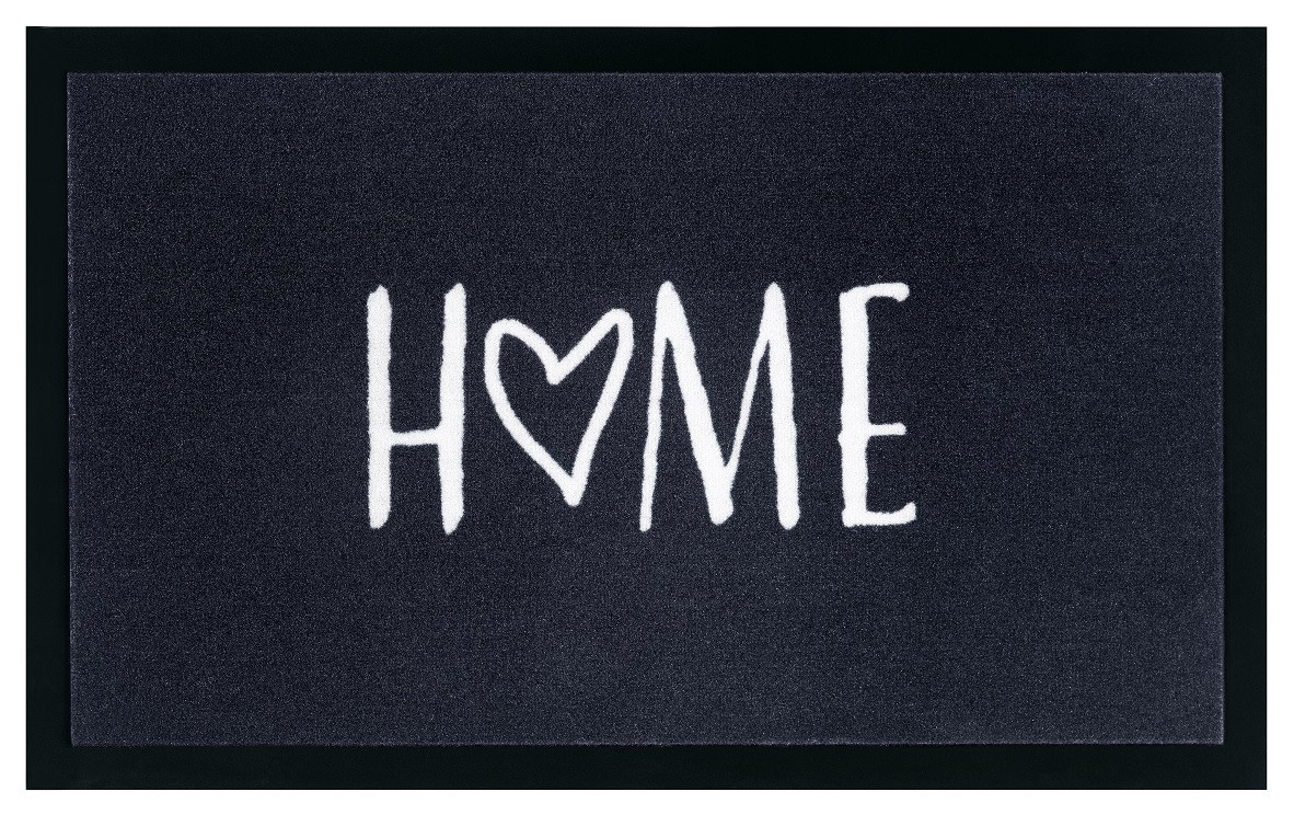 Mujkoberec Original, Protišmyková rohožka Home 104503 Anthracite / Cream – na von aj na doma, 45x75, čierna, chodba / predsieň