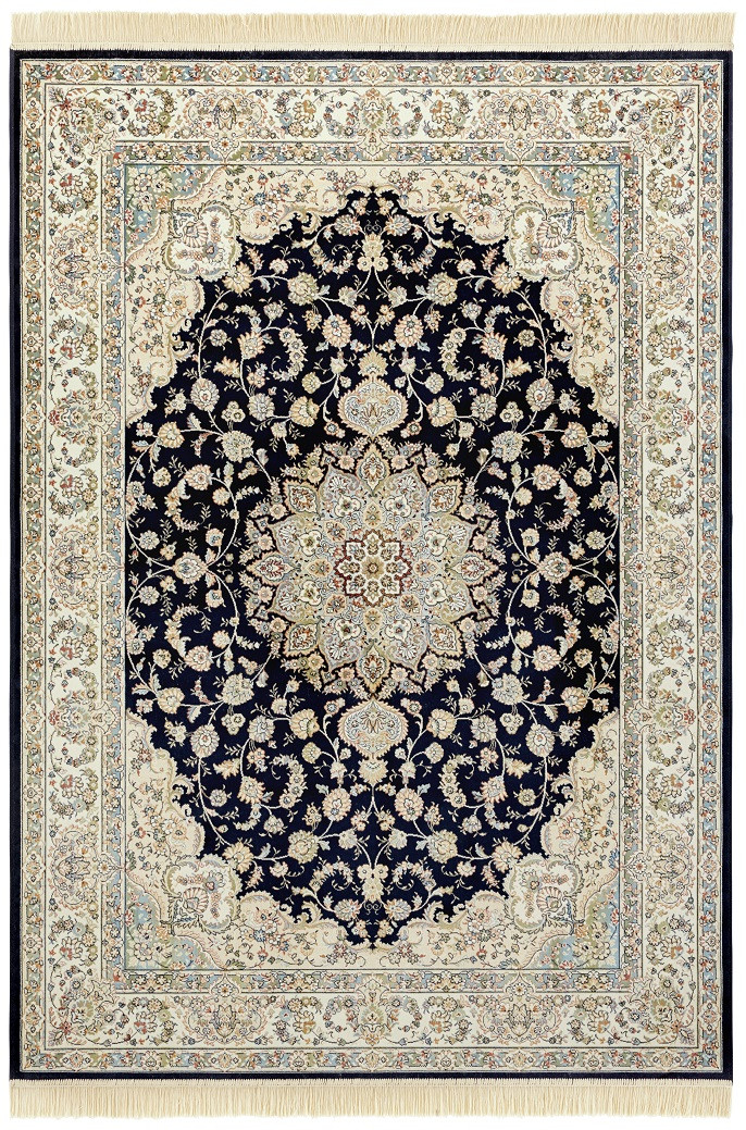 Hanse Home, Kusový koberec Naveh 104378 darkblue / Cream, 195x300, modrá, chodba / predsieň