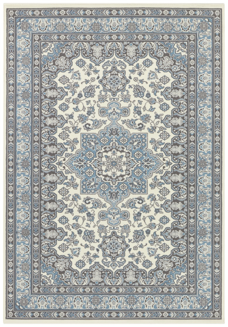 Hanse Home, Kusový koberec Mirkan 104442 Cream / Skyblue, 200x290, modrá, chodba / predsieň