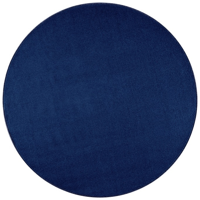 Hanse Home, Kusový koberec Nasty 104447 darkblue kruh, 200x200 (priemer) kruh, modrá, chodba / predsieň