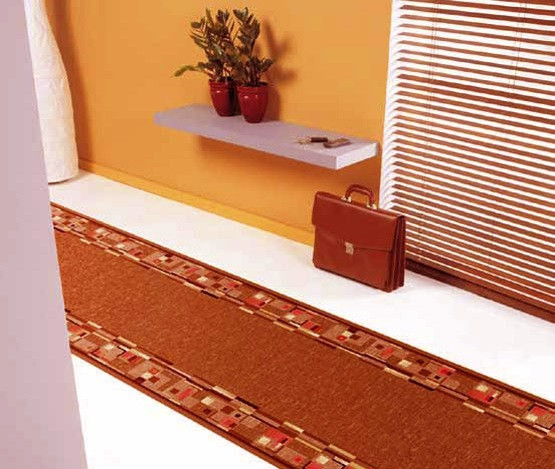 Protišmykový behúň na mieru Bombay 84, šíre 80 cm, oranžová, chodba / predsieň, Associated Weavers