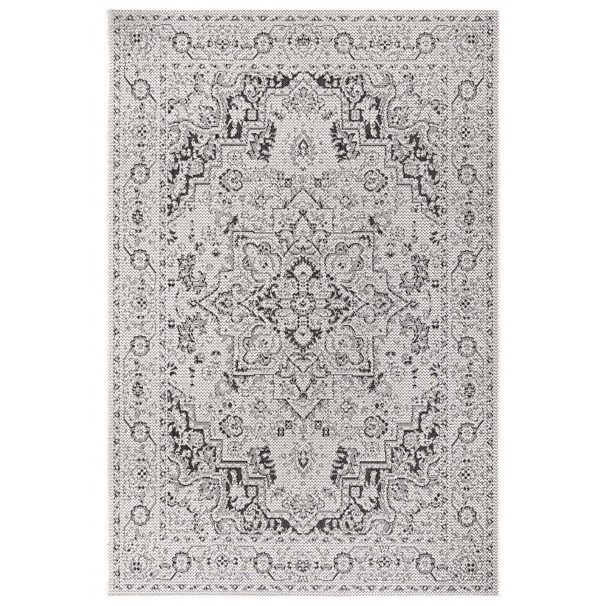 Kusový orientálny koberec Mujkoberec Original Flatweave 104806 Cream / Black – na von aj na doma