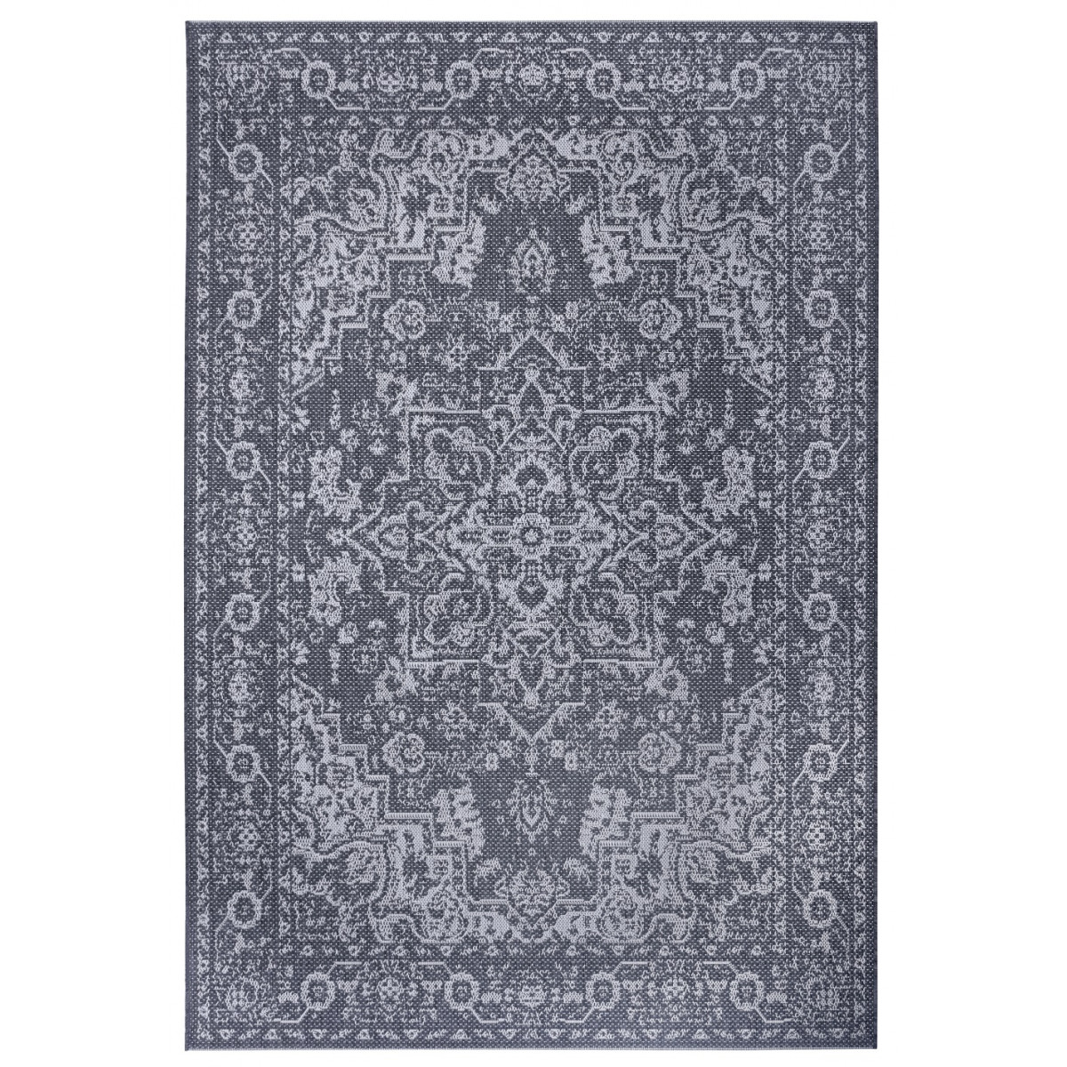 Kusový orientálny koberec Mujkoberec Original Flatweave 104809 Grey / Cream – na von aj na doma