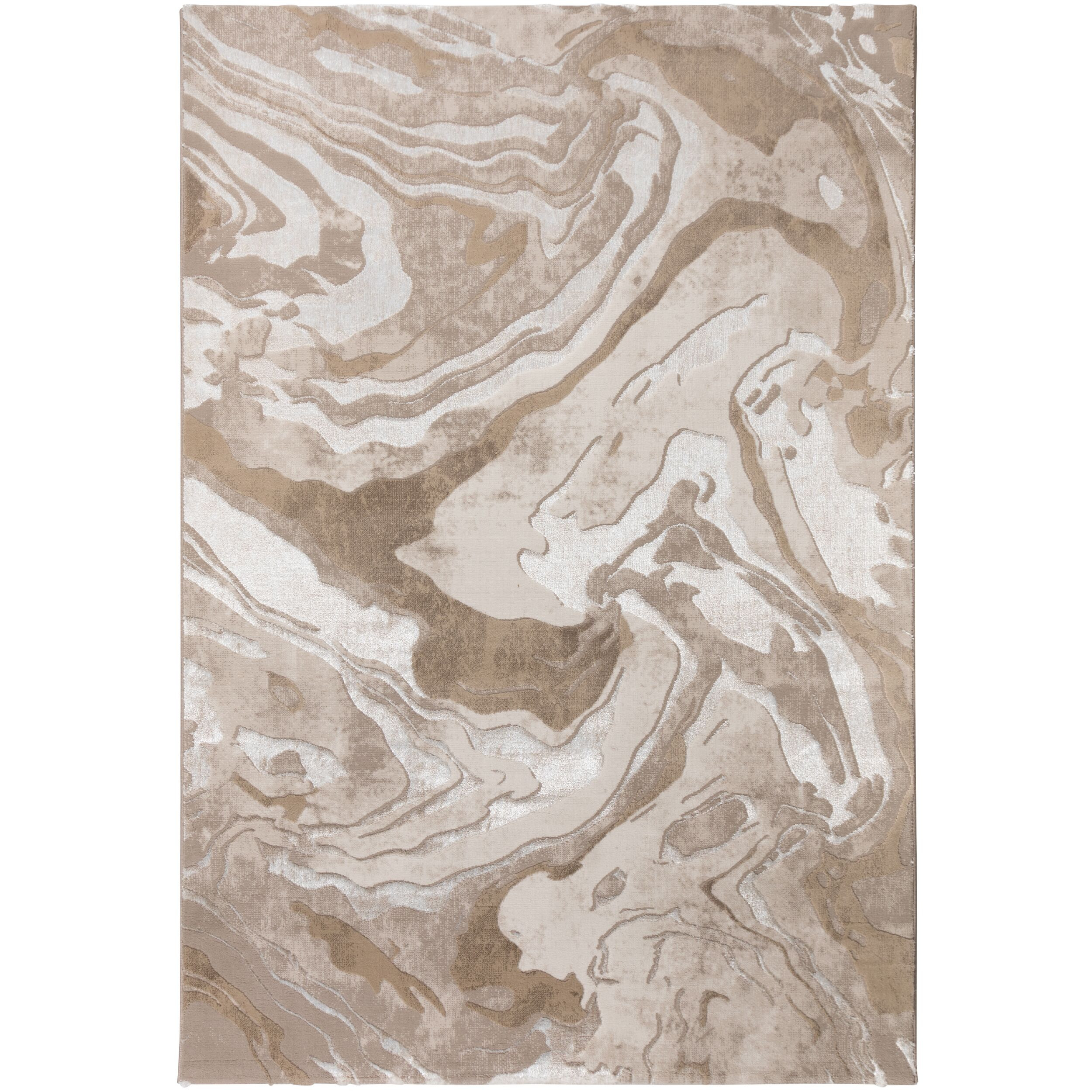 Flair Rugs, Kusový koberec Eris Marbled Natural, 120x170, béžová, kancelária