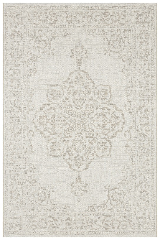 Hanse Home, Kusový koberec Beach 103854 Cream / Beige – na von aj na doma, 60x110, biela, chodba / predsieň