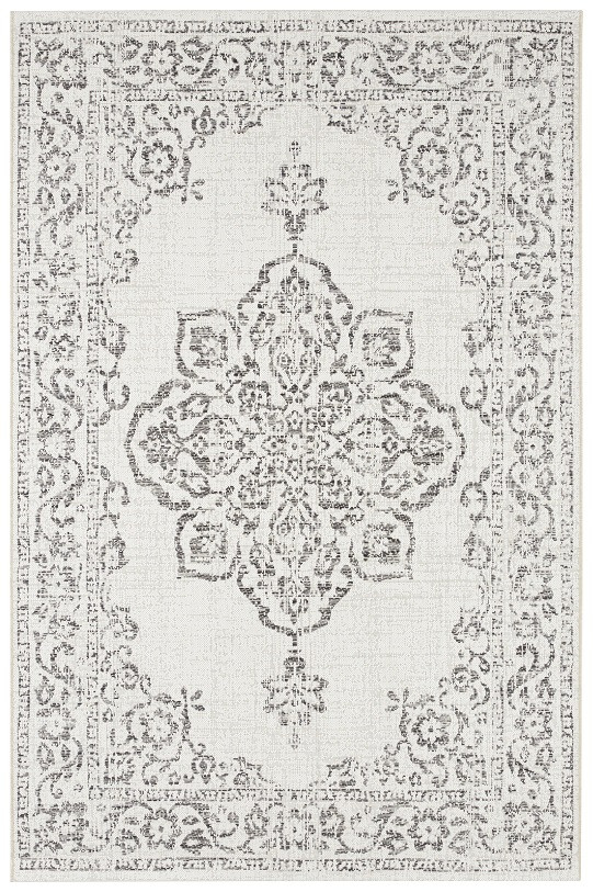 Hanse Home, Kusový koberec Beach 103855 Cream / Grey / Anthracite – na von aj na doma, 80x150, béžová, biela, chodba / predsieň