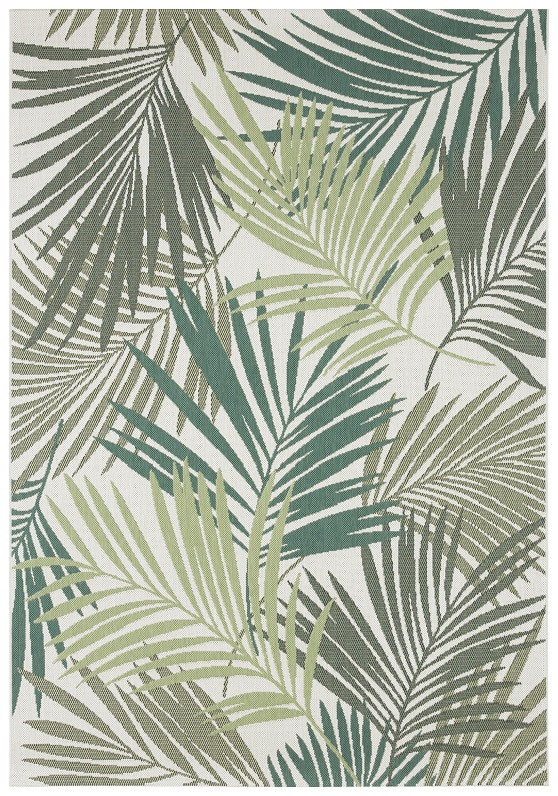 Hanse Home, Kusový koberec Beach 103843 Green / Cream – na von aj na doma, 200x290, zelená, chodba / predsieň