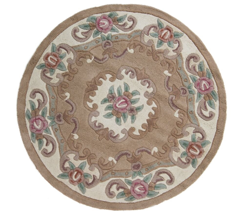 Ručne všívaný kusový koberec Lotus premium Fawn kruh - 120x120 (priemer) kruh cm Flair Rugs koberce 